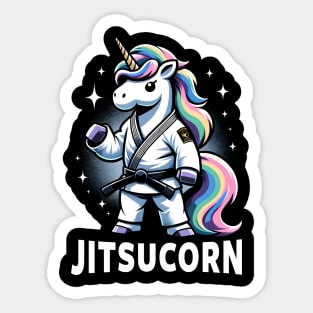 Jiu Jitsu Unicorn Jitsucorn Funny Jiu Jitsu Sticker